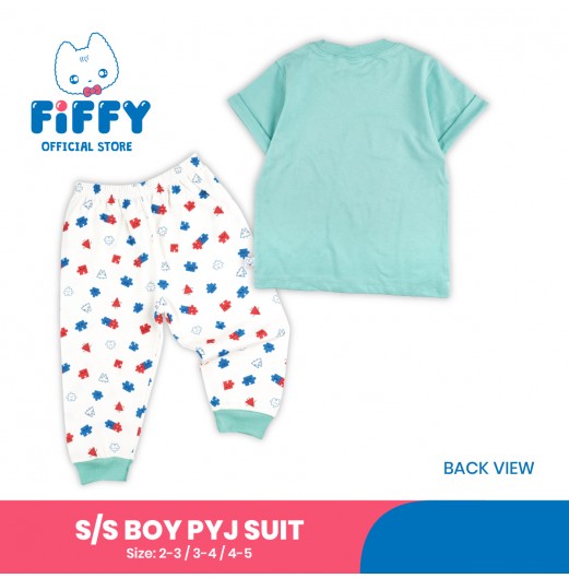 FIFFY PARTY TOGETHER SHORT SLEEVE BOY PYJAMAS SUIT BAJU TIDUR BAYI (3425507)