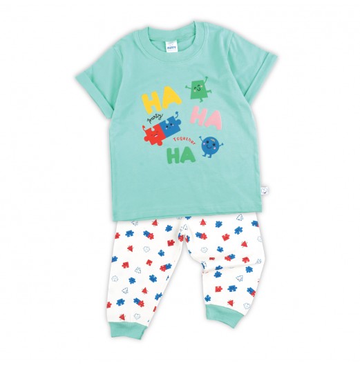 FIFFY PARTY TOGETHER SHORT SLEEVE BOY PYJAMAS SUIT BAJU TIDUR BAYI (3425507)