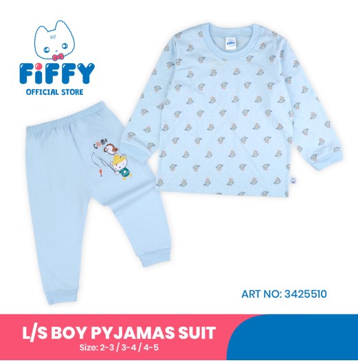 FIFFY FISHING TOGETHER LONG SLEEVE BOY PYJAMAS SUIT BAJU BAYI (3425510)