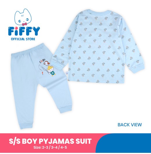 FIFFY FISHING TOGETHER LONG SLEEVE BOY PYJAMAS SUIT BAJU BAYI (3425510)