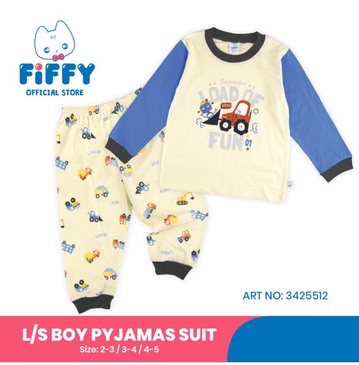 FIFFY LOAD OF FUN LONG SLEEVE BOY PYJAMAS SUIT BAJU BAYI (3425512)
