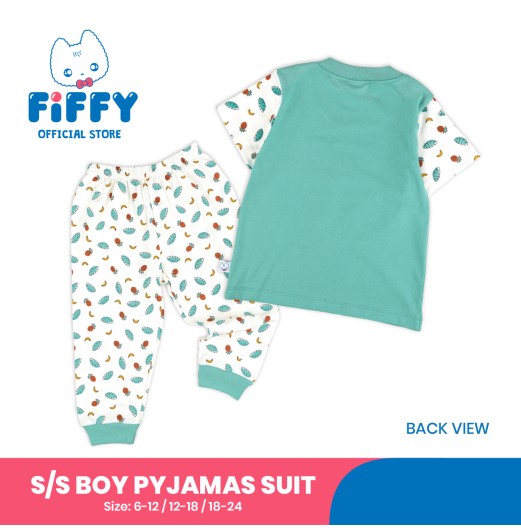 FIFFY WONDERFUL TROPICAL SHORT SLEEVE BOY PYJAMAS SUIT BAJU BAYI (3426001) FIFFY WONDERFUL TROPICAL SHORT SLEEVE BOY PYJAMAS SUIT BAJU BAYI (3426001)