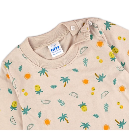 FIFFY TROPICAL LONG SLEEVE BOY PYJAMAS SUIT BAJU BAYI (3426002) FIFFY TROPICAL LONG SLEEVE BOY PYJAMAS SUIT BAJU BAYI (3426002)