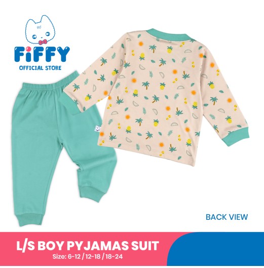  FIFFY TROPICAL FRIENDS LONG SLEEVE BOY PYJAMAS SUIT BAJU BAYI (3426003)