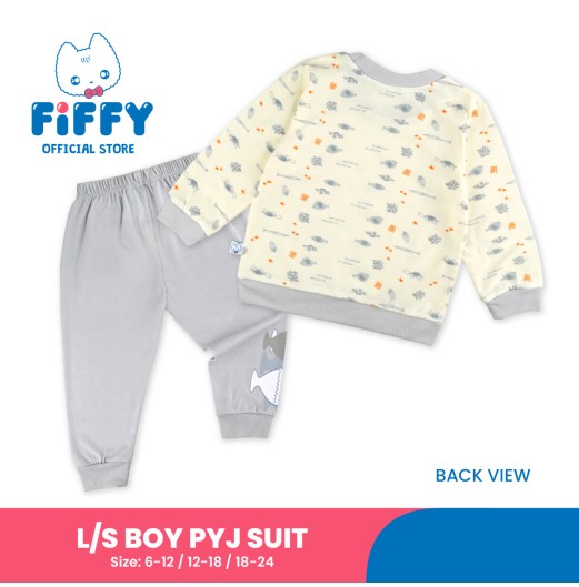 FIFFY OCEAN FRIENDS LONG SLEEVE BOY PYJAMAS SUIT BAJU BAYI (3426005)