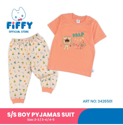 FIFFY LION ROAR SHORT SLEEVE BOY PYJAMAS SUIT BAJU BAYI (3426501) FIFFY LION ROAR SHORT SLEEVE BOY PYJAMAS SUIT BAJU BAYI (3426501)