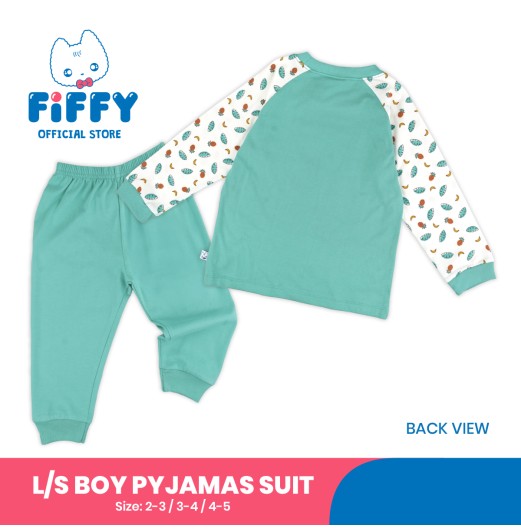 FIFFY STAY WILD LONG SLEEVE BOY PYJAMAS SUIT BAJU BAYI (3426502)