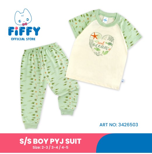 FIFFY COOL OCEAN SHORT SLEEVE BOY PYJAMAS SUIT BAJU BAYI (3426503) FIFFY COOL OCEAN SHORT SLEEVE BOY PYJAMAS SUIT BAJU BAYI (3426503)