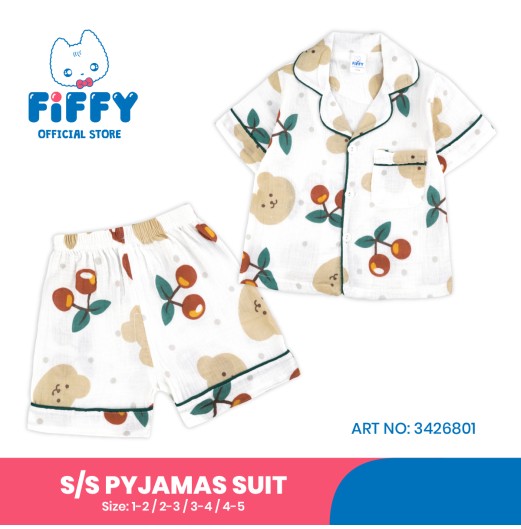 FIFFY SWEET DREAM SHORT SLEEVE PYJAMAS SUIT (3426801) FIFFY SWEET DREAM SHORT SLEEVE PYJAMAS SUIT (3426801)