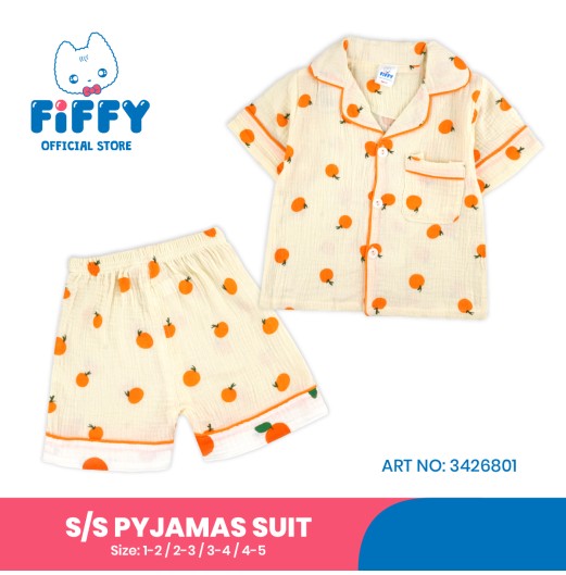 FIFFY SWEET DREAM SHORT SLEEVE PYJAMAS SUIT (3426801) FIFFY SWEET DREAM SHORT SLEEVE PYJAMAS SUIT (3426801)