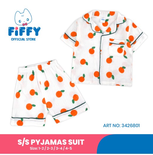 FIFFY SWEET DREAM SHORT SLEEVE PYJAMAS SUIT (3426801) FIFFY SWEET DREAM SHORT SLEEVE PYJAMAS SUIT (3426801)