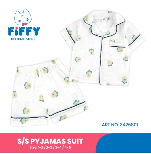 FIFFY SWEET DREAM SHORT SLEEVE PYJAMAS SUIT (3426801) FIFFY SWEET DREAM SHORT SLEEVE PYJAMAS SUIT (3426801)