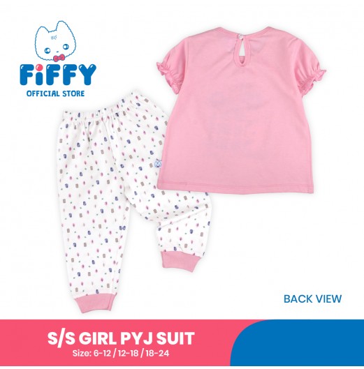 FIFFY CUTE BUNNY BAJU BAYI SHORT SLEEVE GIRL PYJAMAS SUIT (3525207)