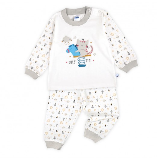 FIFFY SWEET TIME BAJU BAYI LONG SLEEVE GIRL PYJAMAS SUIT (3525208)