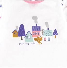 FIFFY CUTE AND WILD BAJU BAYI LONG SLEEVE GIRL PYJAMAS SUIT (3525209)