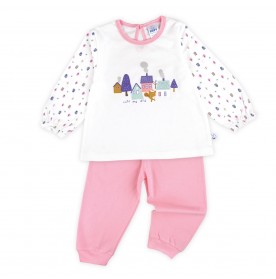 FIFFY CUTE AND WILD BAJU BAYI LONG SLEEVE GIRL PYJAMAS SUIT (3525209)
