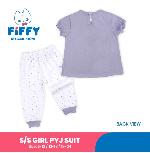 FIFFY HAPPY HOLIDAY SHORT SLEEVE GIRL PYJAMAS SUIT BAJU TIDUR BAYI (3525210)