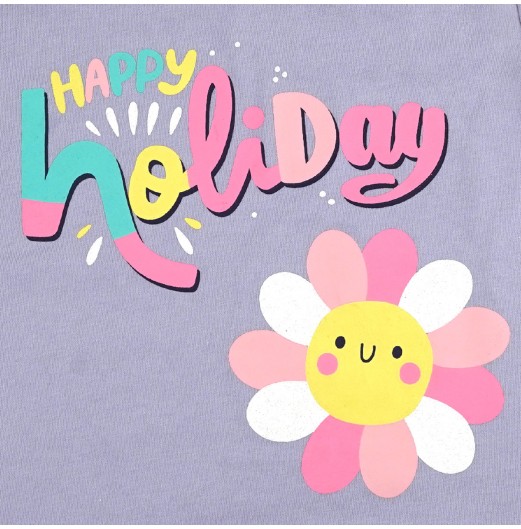 FIFFY HAPPY HOLIDAY SHORT SLEEVE GIRL PYJAMAS SUIT BAJU TIDUR BAYI (3525210)
