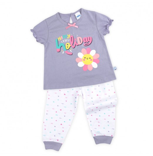 FIFFY HAPPY HOLIDAY SHORT SLEEVE GIRL PYJAMAS SUIT BAJU TIDUR BAYI (3525210)