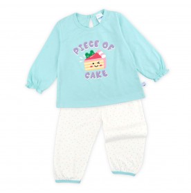 FIFFY PIECE OF CAKE LONG SLEEVE GIRL PYJAMAS SUIT BAJU TIDUR BAYI (3525212)