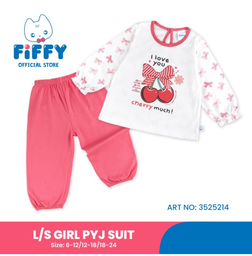 FIFFY LOVE CHERRY LONG SLEEVE GIRL PYJAMAS SUIT BAJU BAYI (3525214) FIFFY LOVE CHERRY LONG SLEEVE GIRL PYJAMAS SUIT BAJU BAYI (3525214)