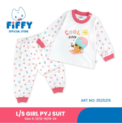 FIFFY COOL ICE CREAM LONG SLEEVE GIRL PYJAMAS SUIT BAJU BAYI (3525215) FIFFY COOL ICE CREAM LONG SLEEVE GIRL PYJAMAS SUIT BAJU BAYI (3525215)