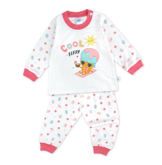 FIFFY COOL ICE CREAM LONG SLEEVE GIRL PYJAMAS SUIT BAJU BAYI (3525215) FIFFY COOL ICE CREAM LONG SLEEVE GIRL PYJAMAS SUIT BAJU BAYI (3525215)