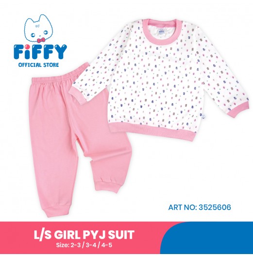 FIFFY COZY COTTAGE BAJU BAYI LONG SLEEVE GIRL PYJAMAS SUIT (3525606)