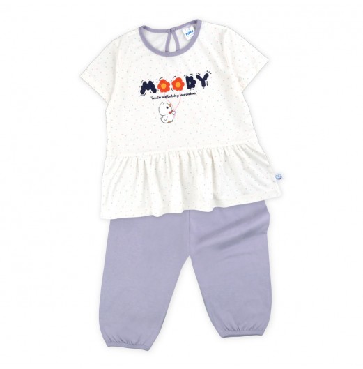 FIFFY MOODY SHORT SLEEVE GIRL PYJAMAS SUIT BAJU TIDUR BAYI (3525607)