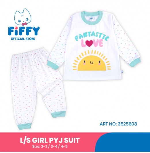 FIFFY FANTASTIC LOVE LONG SLEEVE GIRL PYJAMAS SUIT BAJU TIDUR BAYI (3525608) FIFFY FANTASTIC LOVE LONG SLEEVE GIRL PYJAMAS SUIT BAJU TIDUR BAYI (3525608)