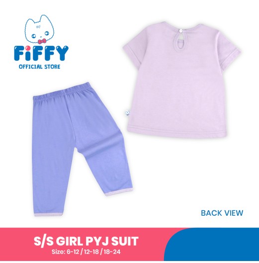 FIFFY CUTE & SWEET SHORT SLEEVE GIRL PYJAMAS SUIT BAJU BAYI  (3526201)