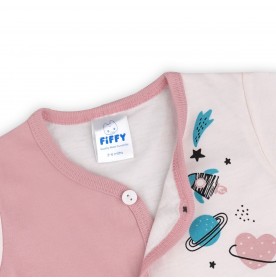 FIFFY PLANET BAJU BAYI SHORT SLEEVE VEST + LONG PANT SUIT (4025030)