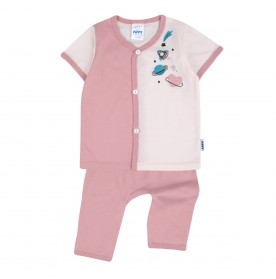 FIFFY PLANET BAJU BAYI SHORT SLEEVE VEST + LONG PANT SUIT (4025030)