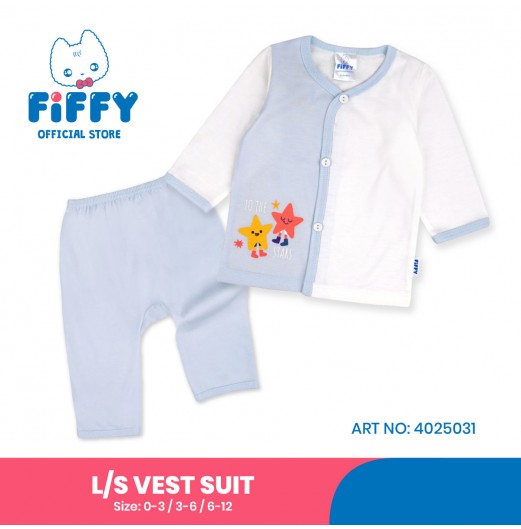 FIFFY TO THE STARS BAJU BAYI LONG SLEEVE VEST SUIT (4025031)