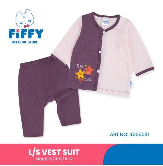 FIFFY TO THE STARS BAJU BAYI LONG SLEEVE VEST SUIT (4025031)