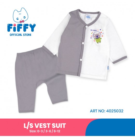 FIFFY BE BRAVE BAJU BAYI LONG SLEEVE VEST SUIT (4025032)