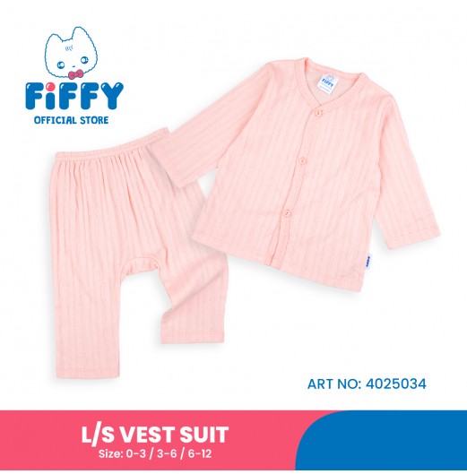 FIFFY CLASSIC BAJU BAYI LONG SLEEVE VEST SUIT (4025034) FIFFY CLASSIC BAJU BAYI LONG SLEEVE VEST SUIT (4025034)