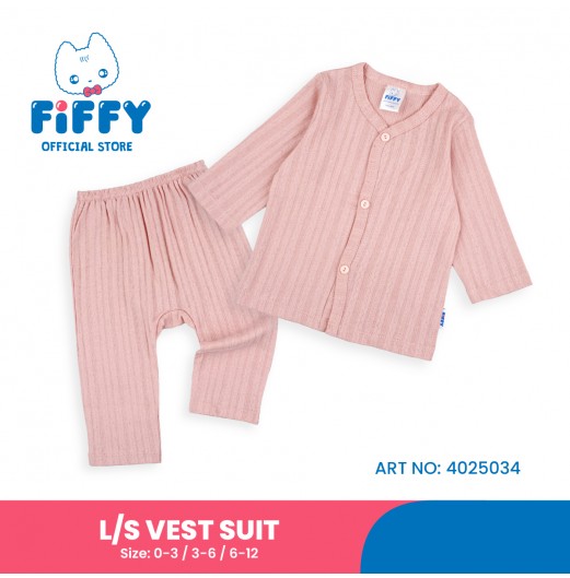 FIFFY CLASSIC BAJU BAYI LONG SLEEVE VEST SUIT (4025034) FIFFY CLASSIC BAJU BAYI LONG SLEEVE VEST SUIT (4025034)