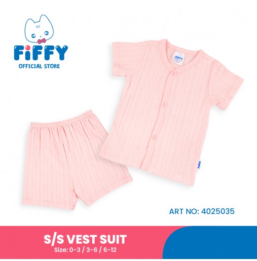 FIFFY CLASSIC BAJU BAYI SHORT SLEEVE VEST SUIT (4025035) FIFFY CLASSIC BAJU BAYI SHORT SLEEVE VEST SUIT (4025035)