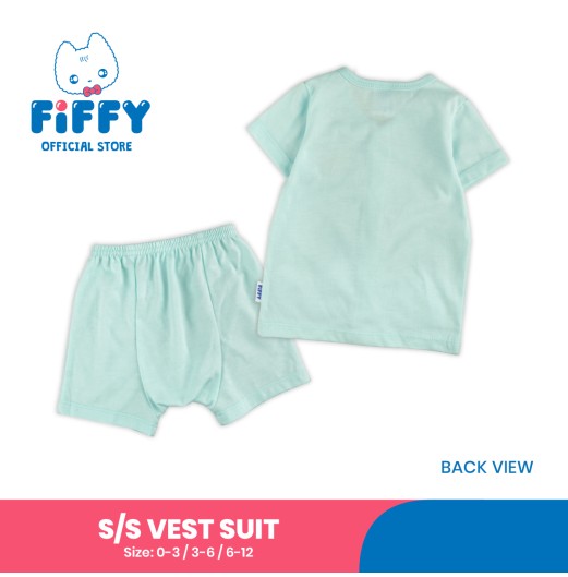FIFFY SMILEY EGG TOAST SHORT SLEEVE VEST SUIT BAJU BAYI (4025036)