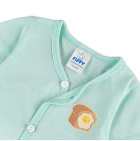 FIFFY SMILEY EGG TOAST SHORT SLEEVE VEST SUIT BAJU BAYI (4025036)