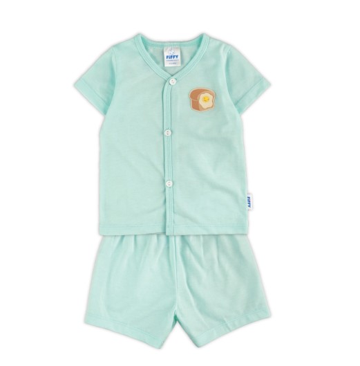 FIFFY SMILEY EGG TOAST SHORT SLEEVE VEST SUIT BAJU BAYI (4025036)