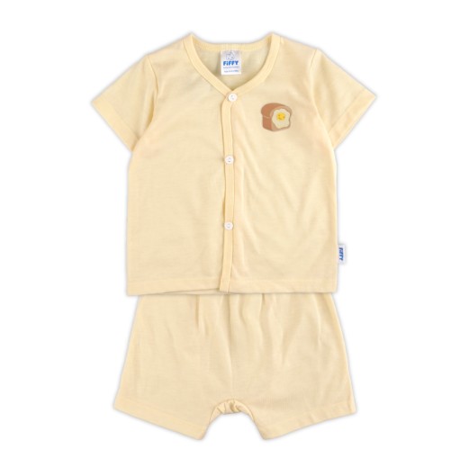 FIFFY SMILEY EGG TOAST SHORT SLEEVE VEST SUIT BAJU BAYI (4025036)