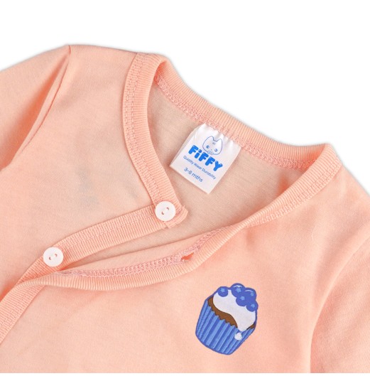 FIFFY BLUEBERRY CUPCAKE LONG SLEEVE VEST SUIT BAJU BAYI (4025038)