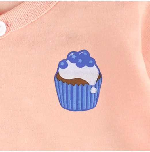 FIFFY BLUEBERRY CUPCAKE LONG SLEEVE VEST SUIT BAJU BAYI (4025038)