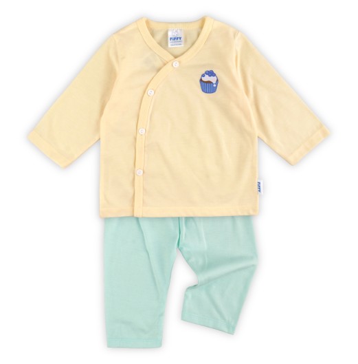 FIFFY BLUEBERRY CUPCAKE LONG SLEEVE VEST SUIT BAJU BAYI (4025038)
