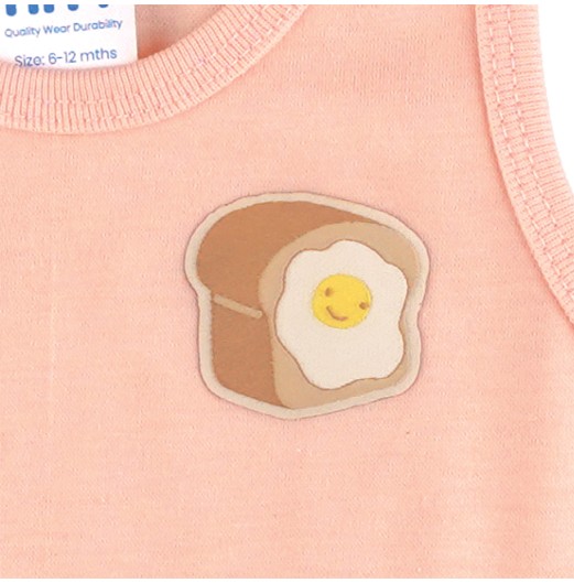 FIFFY SMILEY EGG TOAST SINGLET SUIT BAJU BAYI (4025039)