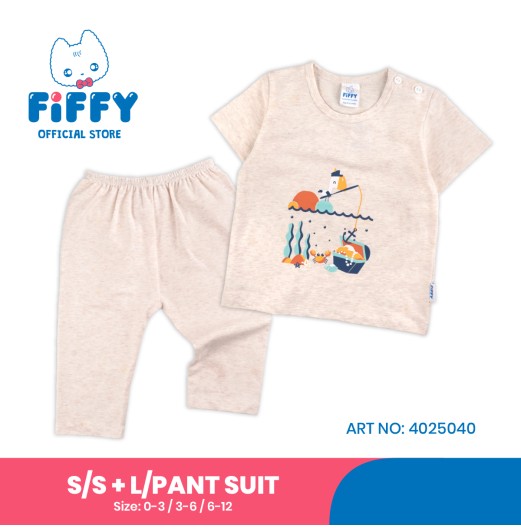 FIFFY OCEAN TREASURE SHORT SLEEVE + LONG PANT SUIT BAJU BAYI (4025040) FIFFY OCEAN TREASURE SHORT SLEEVE + LONG PANT SUIT BAJU BAYI (4025040)