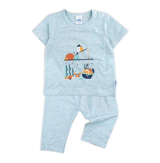 FIFFY OCEAN TREASURE SHORT SLEEVE + LONG PANT SUIT BAJU BAYI (4025040) FIFFY OCEAN TREASURE SHORT SLEEVE + LONG PANT SUIT BAJU BAYI (4025040)