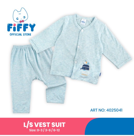 FIFFY HELLO SUMMER LONG SLEEVE VEST SUIT BAJU BAYI (4025041) FIFFY HELLO SUMMER LONG SLEEVE VEST SUIT BAJU BAYI (4025041)